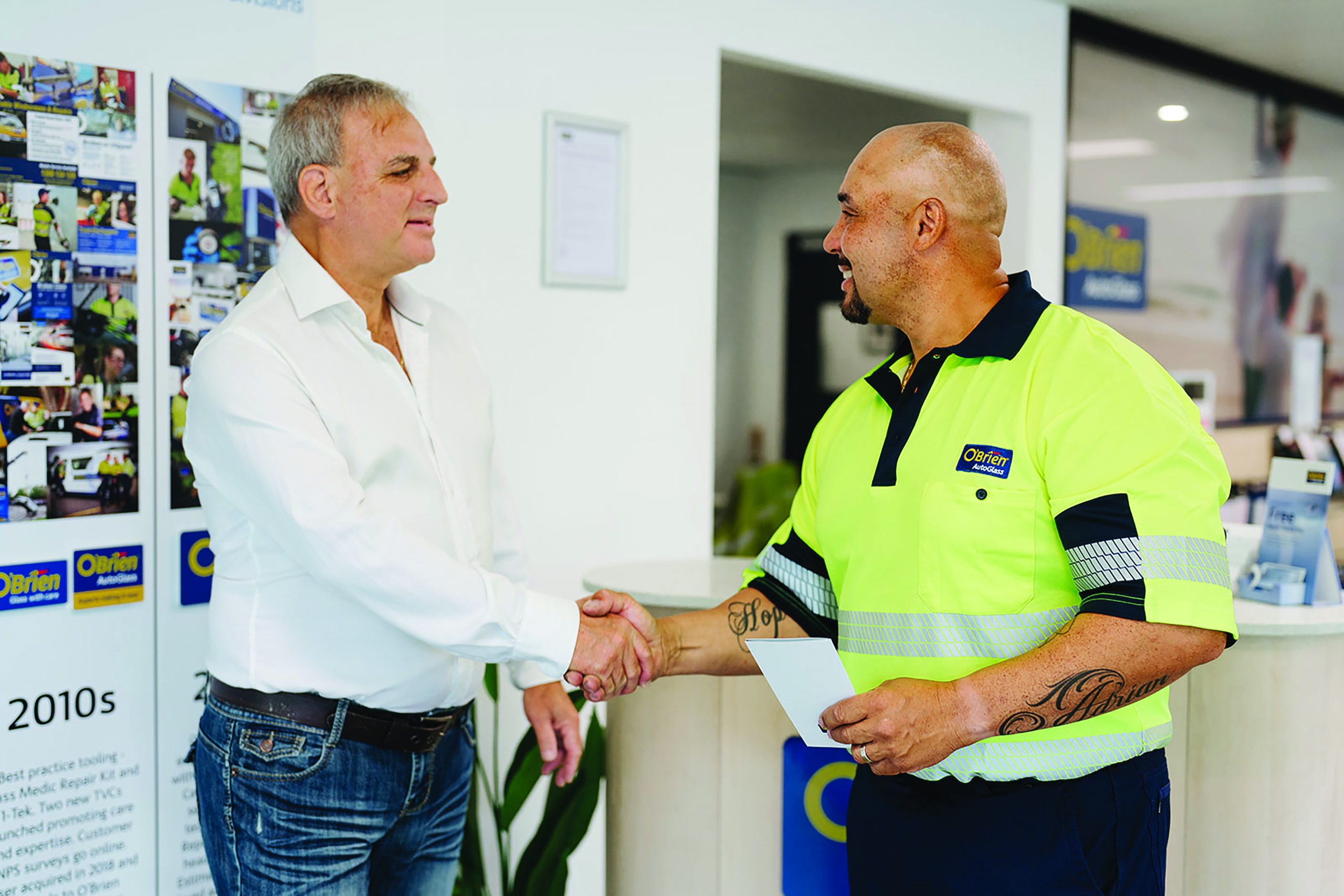 O'Brien Technician with customer